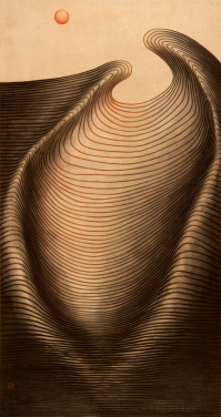 Concentration
Irene CHOU (Zhou Lü-yun, 1924–2011)
1980
Vertical scroll, ink and colour on paper
179.7 x 95.5 cm
HKU.P.1986.1413