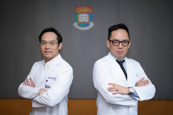 Professor Albert Chan Chi-yan (left) and Dr Chiang Chi-leung collaborate once more to develop the innovative ‘cocktail’ strategy—Locoregional therapy and immunotherapy (LRT-IO) approach. This method features three treatment stages: stereotactic beam radiotherapy (SBRT) with optional transarterial chemoembolisation (TACE), followed by immunotherapy (IO).
 
